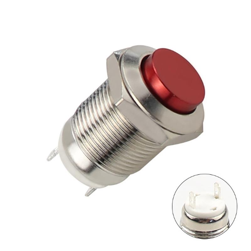 1pc 12 MM Self-locking Metal Push Button Switch Reset Start Stop Round High  Normally Open/Normally Closed Head