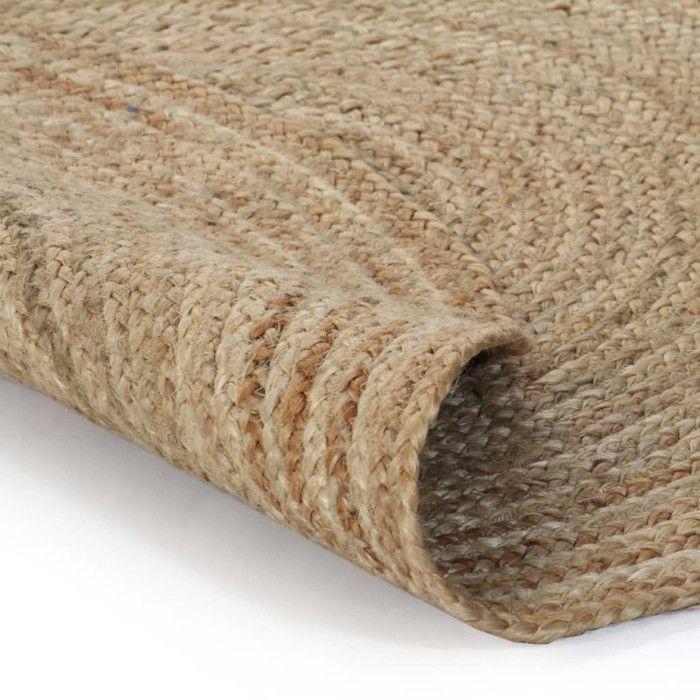 Rug - vidaXL - Braided Jute - 120 Cm - Round - Natural
