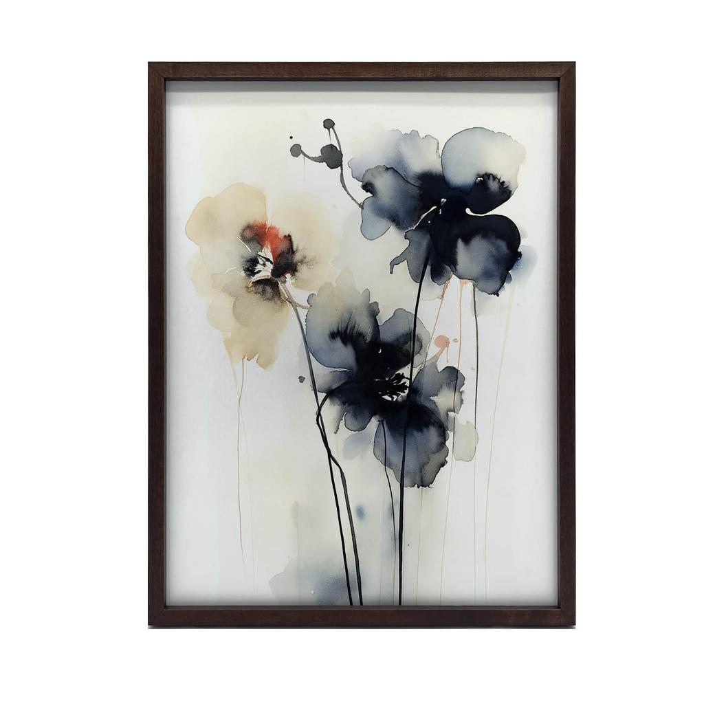 Dynamics of Flowers In Watercolor Dynamics of Flowers In Watercolor, 40X50 Cm, Frameless, Matte Paper 230 Gsm