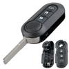 3 Buttons Remote Control Folding Car Key Replacement Fit for Fiat 500 Panda Punto Bravo