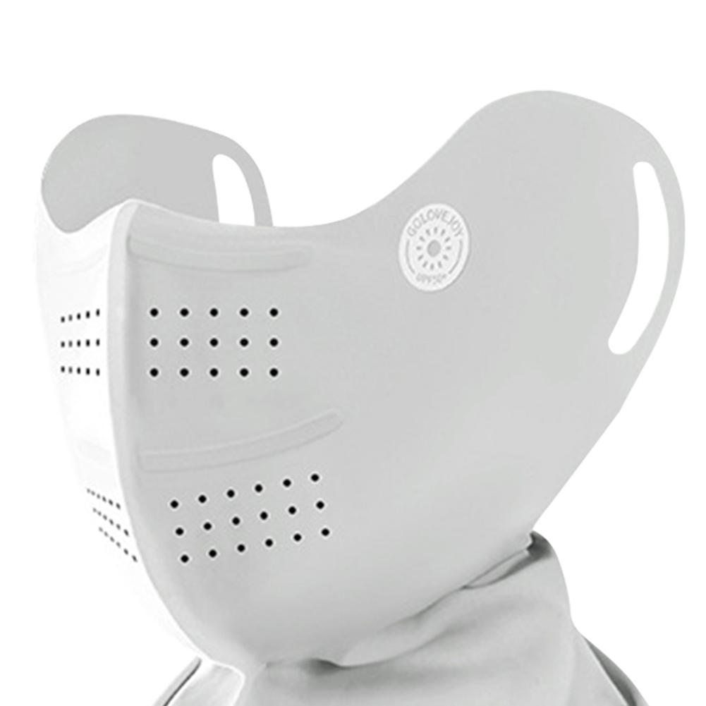 FE# Sunscreen Face Mask Cooling Face Cover with Ear Loops for Cycling (Black)