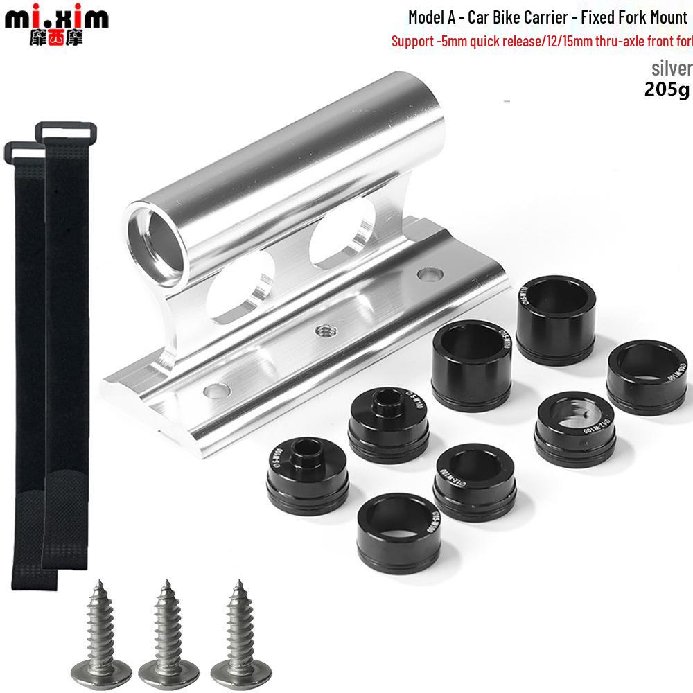 Car Roof Rack - Fixed Fork Quick Release Thru-Axle Bike Carrier