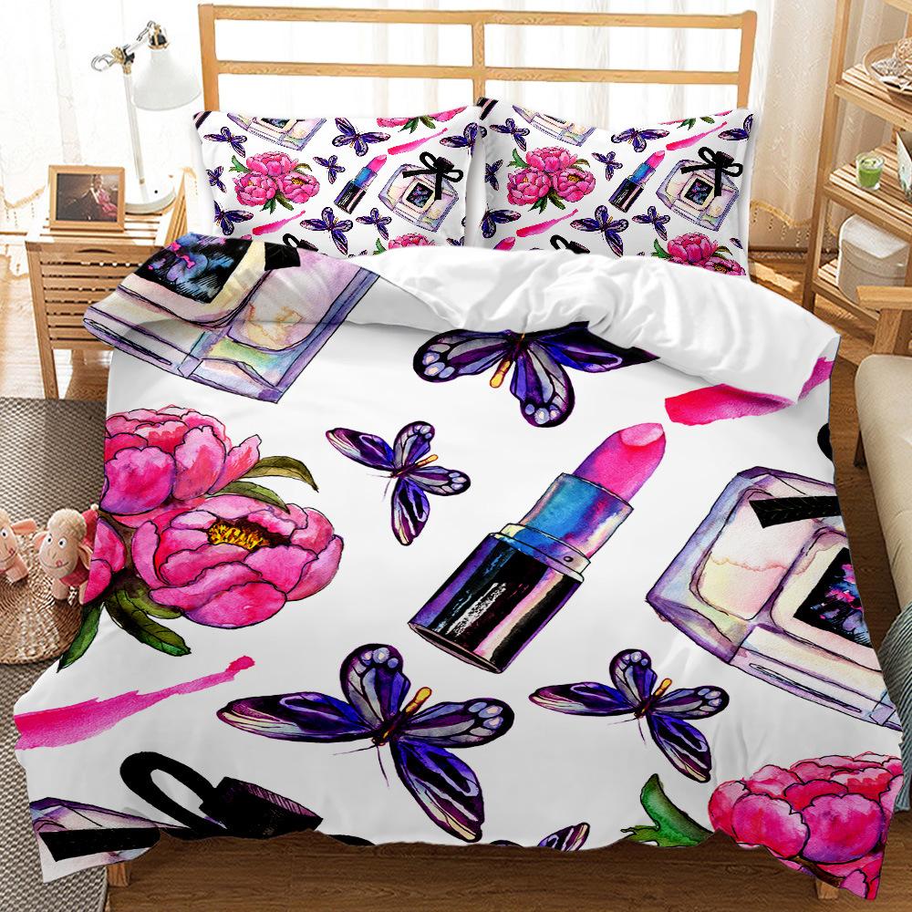 Butterfly Series American Three-piece Bedding EBay3D Digital Printing Quilt Set Cool