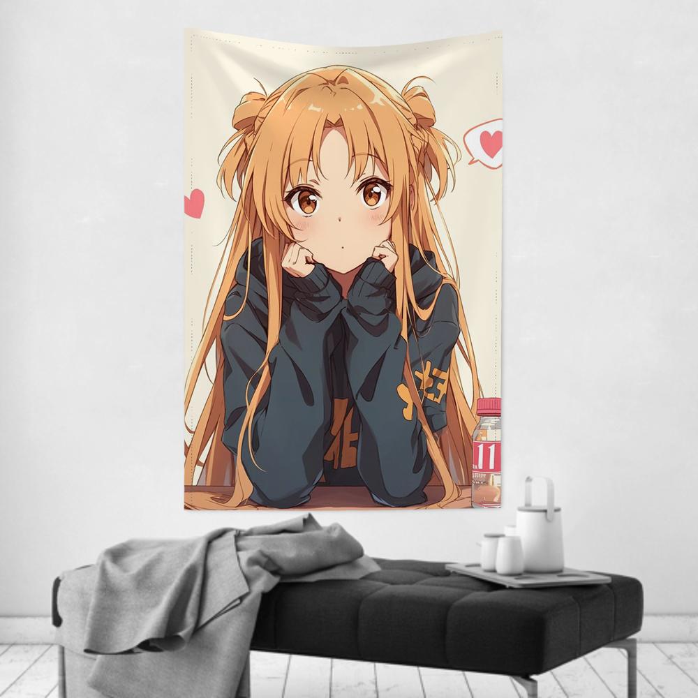2025 Новый Юки Асуна Аниме Sword Art Online Гобелен Декор Комнаты Настенная Ткань Вечеринка Подвесной Фон Декор Комнаты Детская Комната