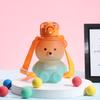 800 мл пластиковая бутылка для воды Kawaii Bear с соломенным портативным ремешком, милые детские бутылки, чашка для чая с пузырьками молока
