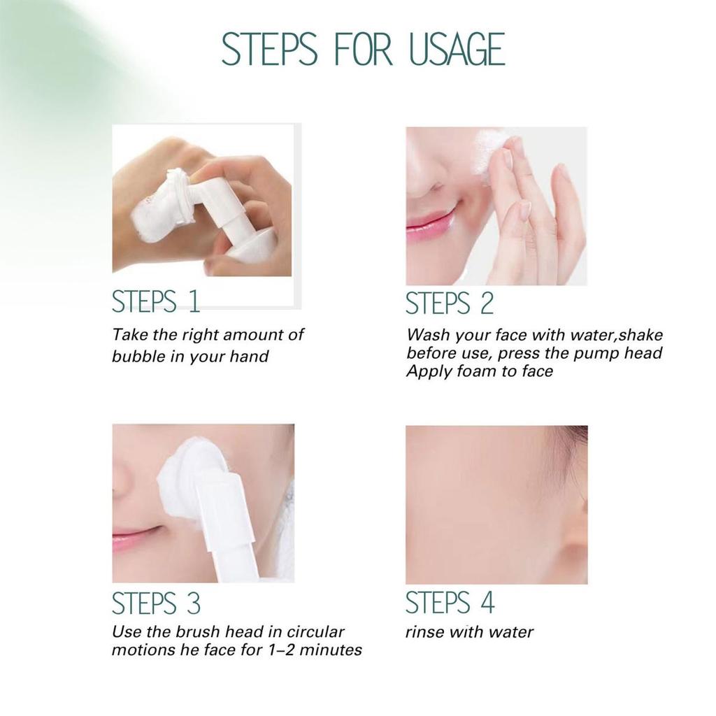 Moisturizing Facial Cleansing Mousse with Hyaluronic Acid for Refreshing and Deep Cleansing