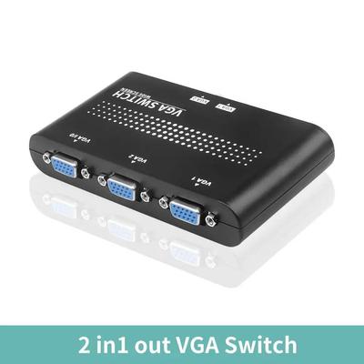 Переключатель VGA 2 входа 1 выход Переключатель-разветвитель VGA Видео Двунаправленный переключатель Конвертер Адаптер для дисплея Проектора Ноутбука ТВ
