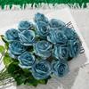 12Pcs Artificial Rose Flowers Realistic Looking Vibrant Color Non-Fading Faux Roses Bouquet