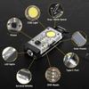 COB Keychain Work Light with Dual Light Source Rechargeable Solar Powered 9Mode Magnet Base for Camping Fishing Repair Walk