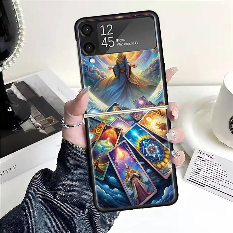 Чехлы для карт Таро 'Ведьма' для Samsung Galaxy Z Flip 4 5 6 7 3 Z Flip7 Flip6 Flip4 Flip5 Flip3 5G Жесткие противоударные чехлы Fundas