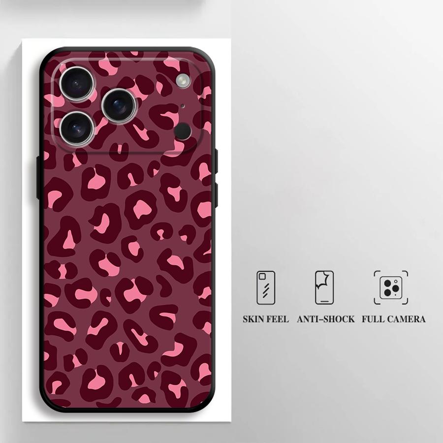 Чехол для Apple iPhone 17 Pro Max XR XS MAX 14 12 15 Pro 7 8 Air 16 13 11 Funda Чехол для телефона Леопардовый принт