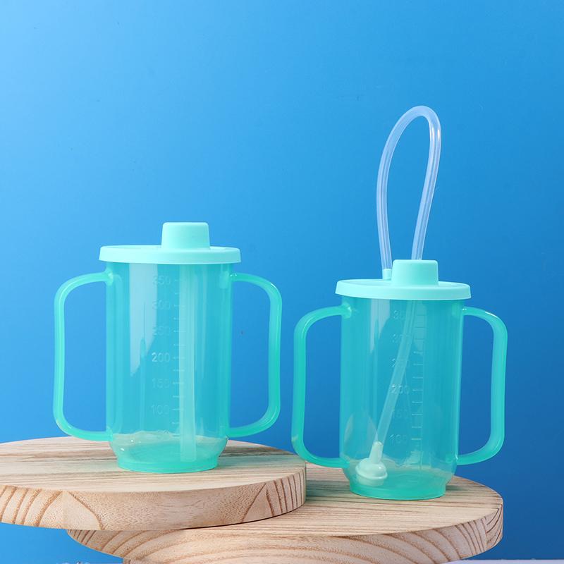 350Ml Adult Sippy Cup 2 Handles Plastic Mug Drinking Cup Disabled Elderly Spill Proof Dysphagia Cup Parkinsons Aids Living Tool