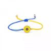 Alloy Sunflower Daisy Wax Rope Friendship Bracelet