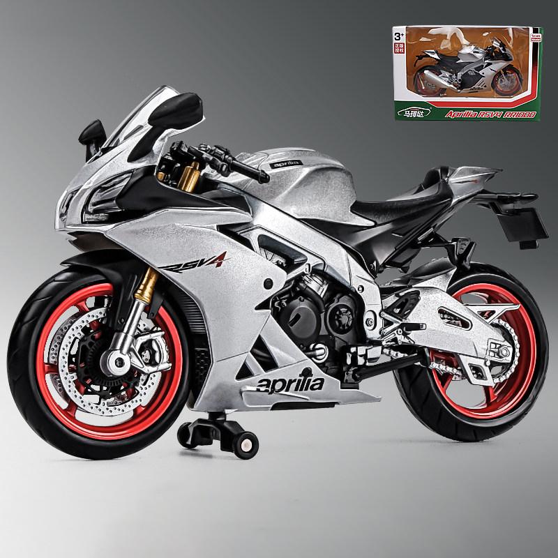 1/12 Aprilia RSV4 RR1000 Литой из сплава Модель мотоцикла Игрушечная машина Коллекция Автобайк Амортизатор Внедорожник Мотоцикл Игрушка Подарок