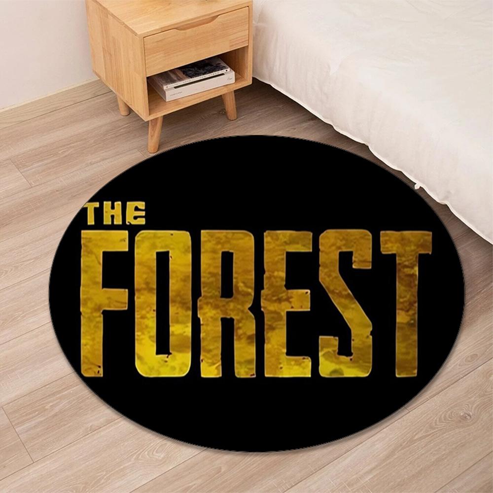 The Forest Printed Round Rug Carpet Chair Rug Area Rug Entryway Doormats,for Office Chair Living Room Bedroom Kitchen Room.