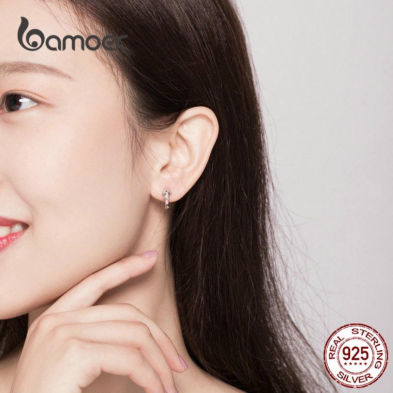 BAMOER, настоящее серебро 925 пробы, честный щенок, серьги для девочек, драгоценные ювелирные изделия, женские серьги, подарок