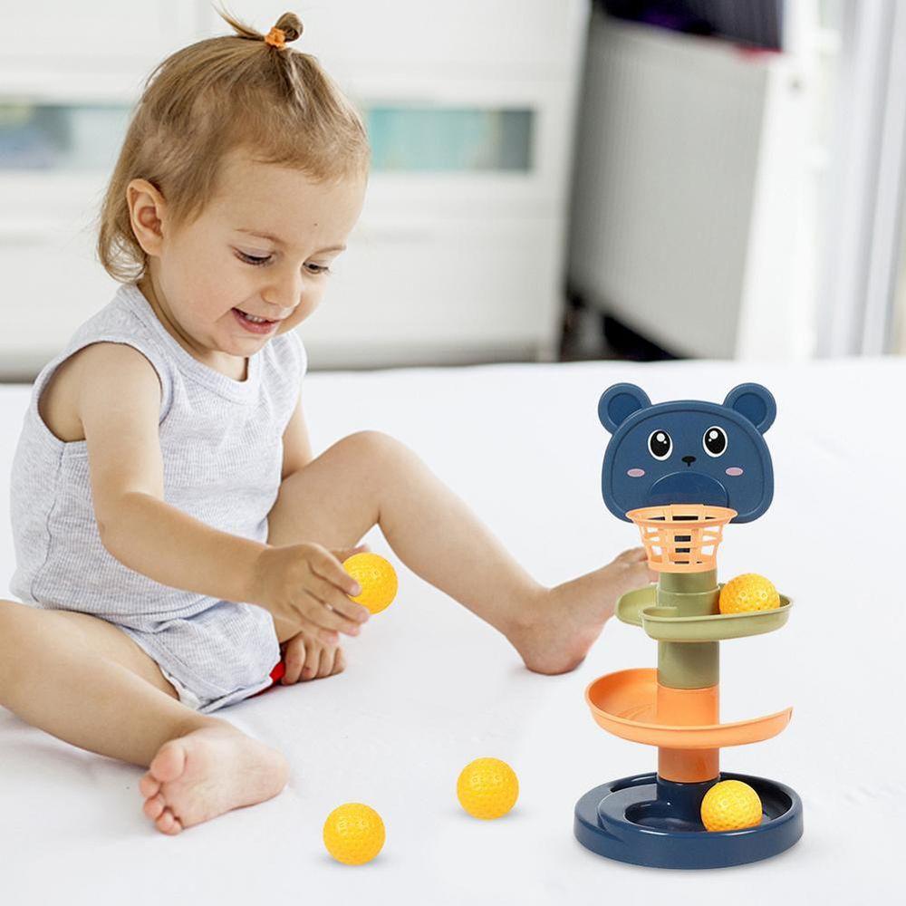 Ball Toy Ball Drop Roll Swirling Tower Spin Track Toy Set Rotating Track Set Educational Toys