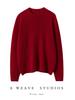 Floral Jacquard Knit Pullover - Round Neck, Loose Fit Sweater for Autumn/Winter