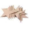 25 Pcs 50mm Star Shape Wooden Embellishments for Crafts DIY Wood Slices Decor for Home Party