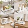 2pcs Natural Soap Dish Absorbent Dry Mat Home Decor Diatomaceous Earth Tray Set  Bathroom Countertop