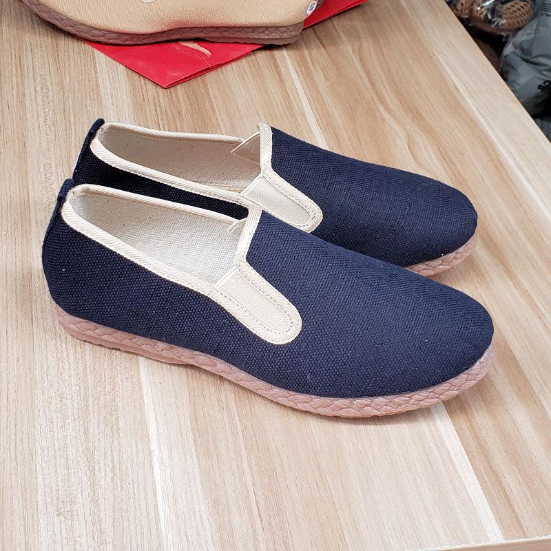 Простая тканевая обувь из хлопка и льна. Дышащая мужская обувь. Льняная обувь ручной работы. Обувь Hanfu Zen Dance Tea Art. Простая китайская обувь.