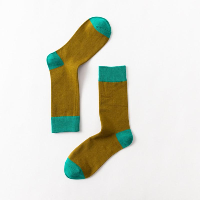 Модные мужские носки, красочные деловые свадебные носки в британском стиле, летние хлопковые носки для экипажа