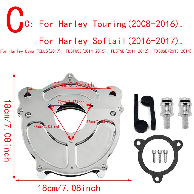 RSD Фильтр воздушного фильтра Clarity Хром Для Harley Sportster Iron 883 1200 Dyna Softail FXSTC Fat Bob Touring FLHT FLHTC