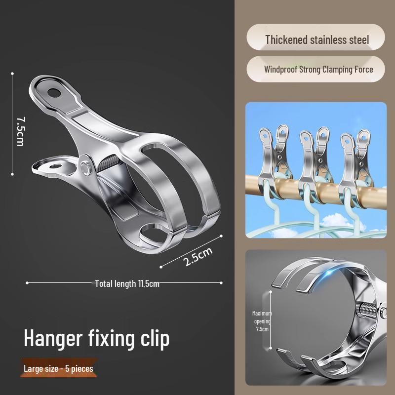 Stainless Steel Windproof Clips for Bed Sheets, Clothes, and Socks
