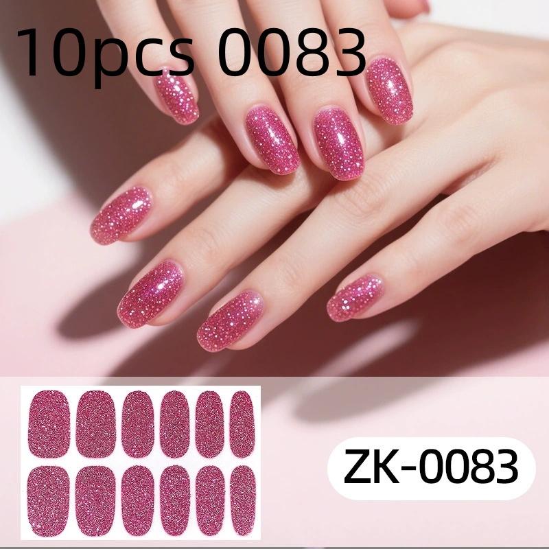 Full Cover Nail Stickers DIY Nail Polish Strips Sparkling Glitter Self Adhesive Nail Art Stickers Manicure Decoration
