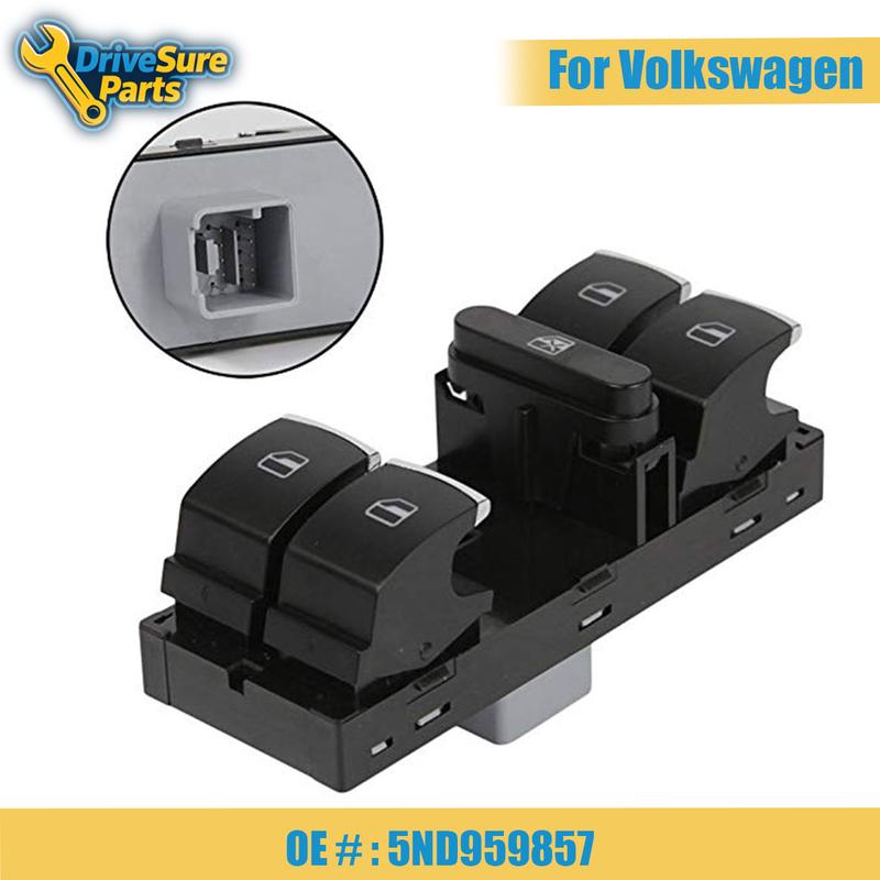 1PC Power Window Master Switch Control Button 5ND959857 For VW Jetta Tiguan Golf MK5 gti MK6 Passat B6 CC Seat Leon MK2