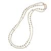 VINGTAINE Random Cotton Pearl Long Necklace Simple Arrangeable Kiska Gold Color [Vantaine] C3228-