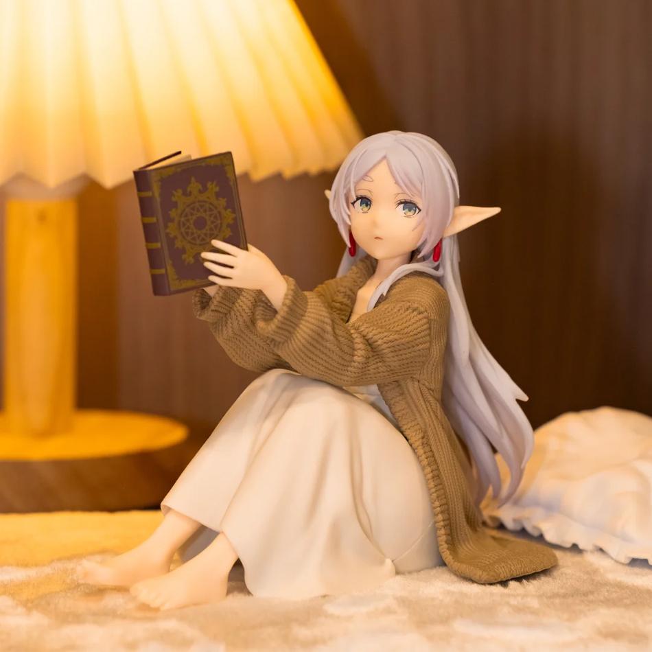 Original TAITO Desktop Cute Frieren Beyond Journey's End Anime Figure Toys PVC Model Collection Frieren Reading Action Doll
