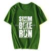 Triathlon Triathlete Runninger Swimmings Bikings Funny T Shirt Unisex Summer Long Sleeve Streetwear Clothes Cotton Tees Black