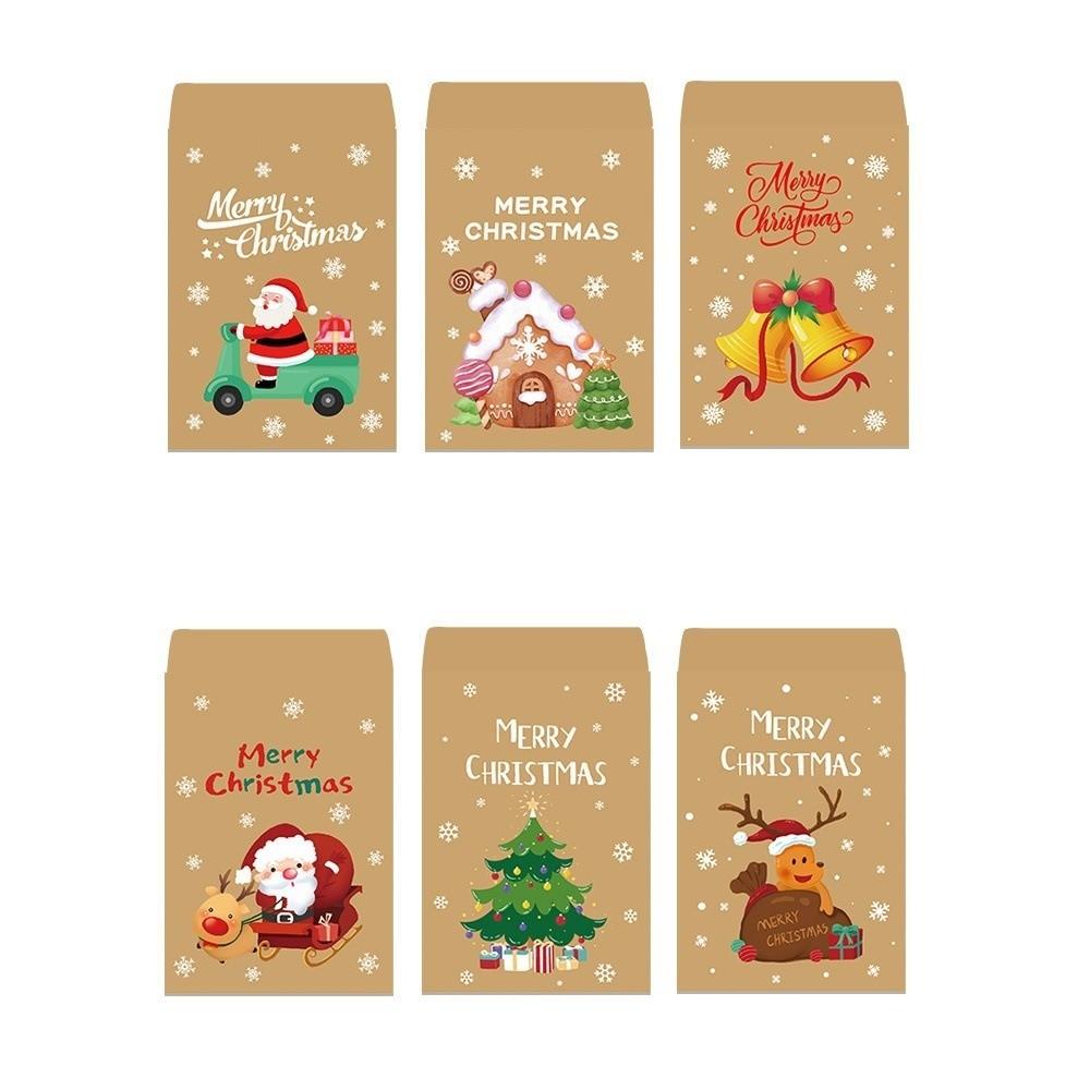 24 Sets 24 Sets Christmas Envelope Bags with Stickers Advent Calendar Bags Gift Giving