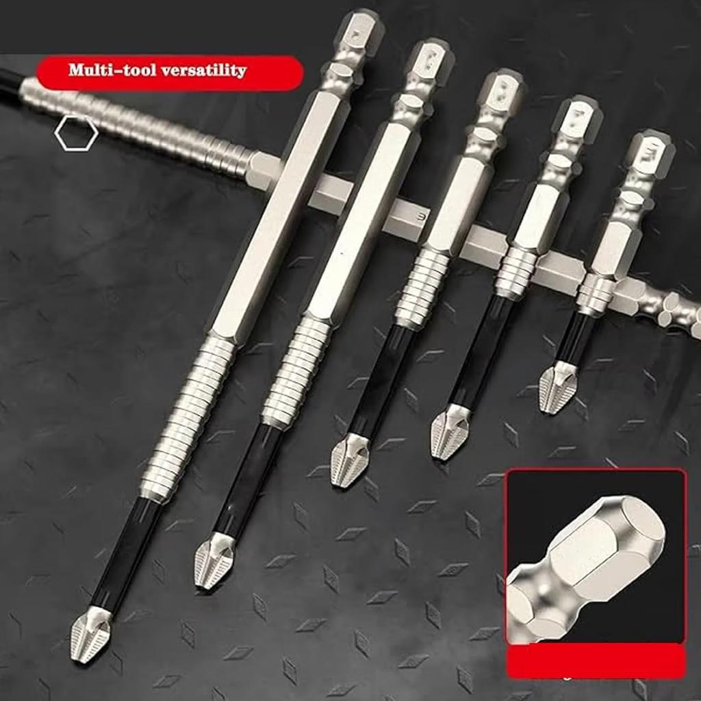 Набор сверл с магнитными отвертками, прочный набор сверл с отвертками, противоскользящий набор электрических отверток, идеально подходит для дома, гаража, DIY