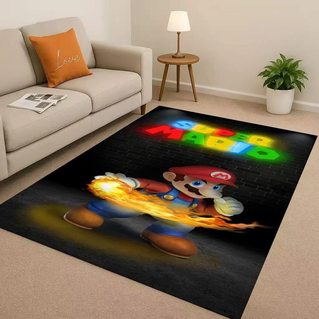 3D Mario Game Cartoon Christmas Gift Living Room Non-Slip Area Rug Carpet For Bedroom Playroom Sofa,Home Decor Doormat