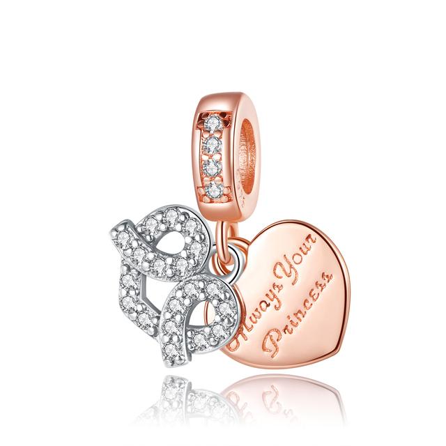 Аксессуары ко Дню матери, стерлингового серебра 925 пробы, бусины, подвески в форме сердца для мамы, подходят оригинальные браслеты, женские ювелирные изделия, подарок