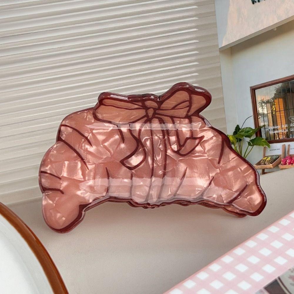Sweet Creative Crab Clip Coffee Cup Delicious Food Claw Clip Headdress Croissant Shark Clip Girls