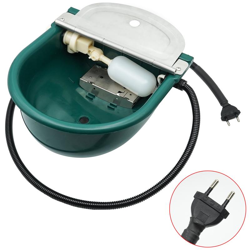 220 В Электрический Подогрев Поилка-Чаша Поплавковый Водопой для Лошадей Коз Собак Поилка Принадлежности Овцы Собаки Домашние животные Крупный рогатый скот поилка