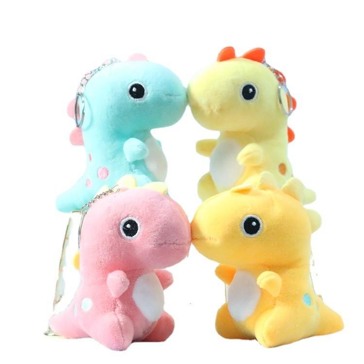 Adorable Mini Plush Dinosaur Keychain Cute Stuffed Animal Bag Charm For Gifts