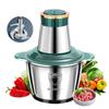 2L Electric Meat Mincer Stainless Steel Chopper Food Processor Garlic Mud Maker Blender Large Capacity Kitchen Grinder
