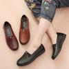 Fashion Women's Shoes Non-slip Soft-soled Leather Shoes Flat Casual Slip-on Shoes