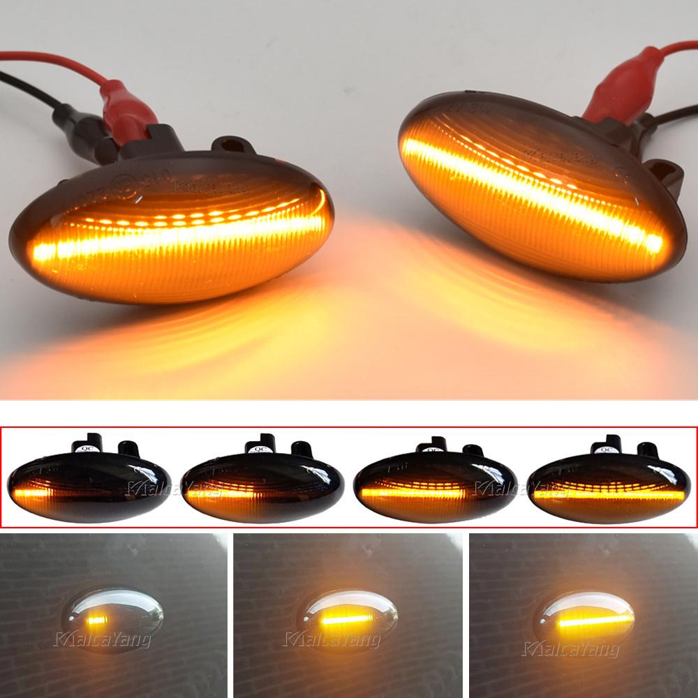 LED Light Side Marker Dynamic Fender Turn Signal For Peugeot Citroen C1 C2 C3 C5 C6 107 206 307 407 607 1007 Berlingo Jumpy Dome Lights 6