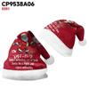 2024 Santa Hat: Double-Sided Plush with Velvet Print for Adults & Children