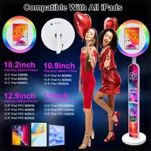 High Quality Portable 12.9 Inch 13 Inch iPad Photo Booth Adjustable Photo Booth Adjustable circular RGB fill light Party Wedding