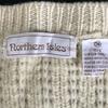 Northern Isles 100% Virgin Wool Long Cardigan Women M Ivory Aran Pattern Vintage(USED)