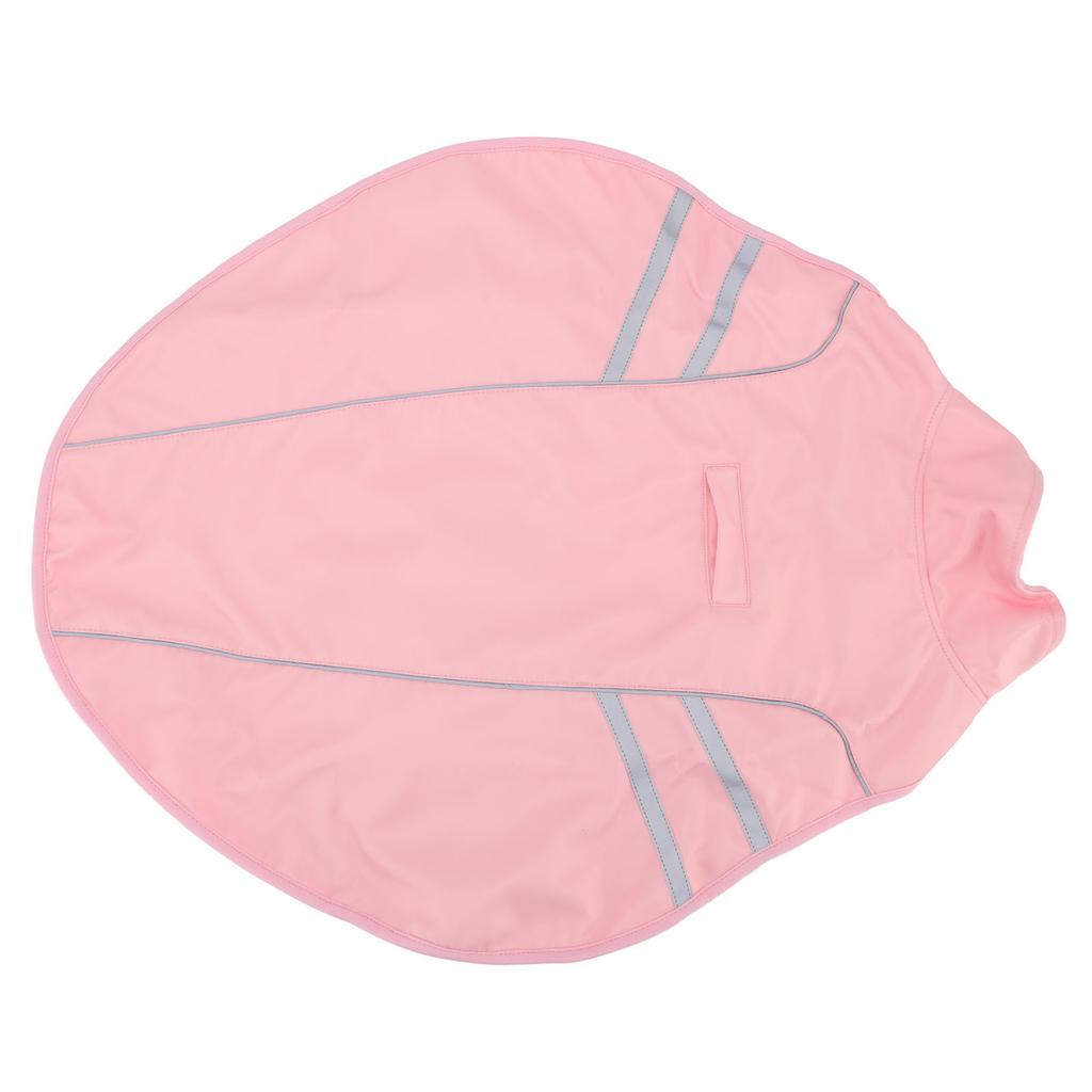 Дождевик для собаки Водонепроницаемый Ветрозащитный Светоотражающая полоса Дизайн с отверстием на спине Удобный дождевой жилет для собаки