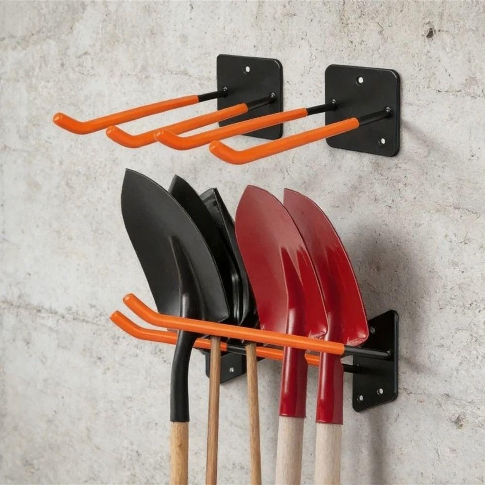 1Pcs Iron Garden Tool Organizer Screw Installation Wall Mounted Hook  for Shovel Rake Broom Hose