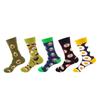 1pair Combed Cotton Fashion Hip Hop Man Woman Socks Harajuku Fruit Skateboard Oil Painting Animal Happy Socks Funny Sokken