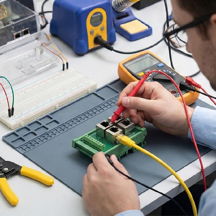 Профессиональный 4-портовый адаптер-терминал RJ45 8P8C Ethernet для промышленных и коммерческих сетей